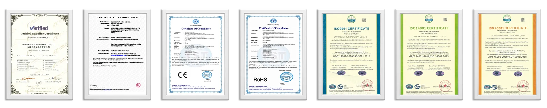 ACSON certificates